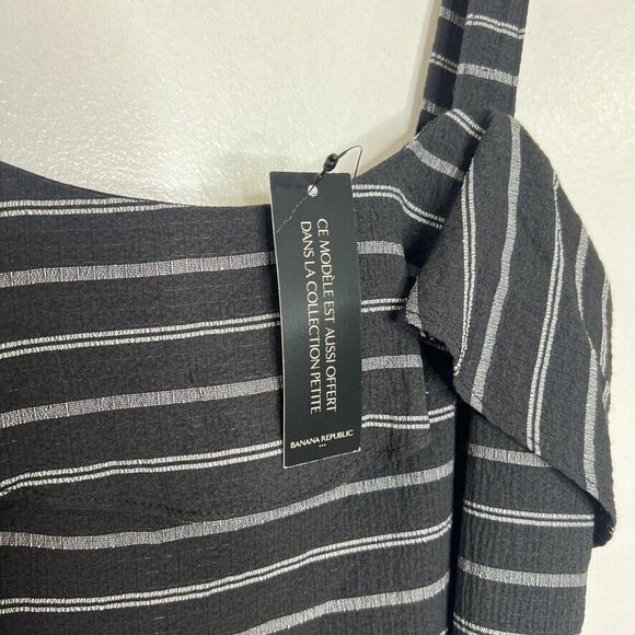 Banana Republic Pin Stripe Black White Sleeveless Striped Dress Size 10 NEW - Picture 6 of 10